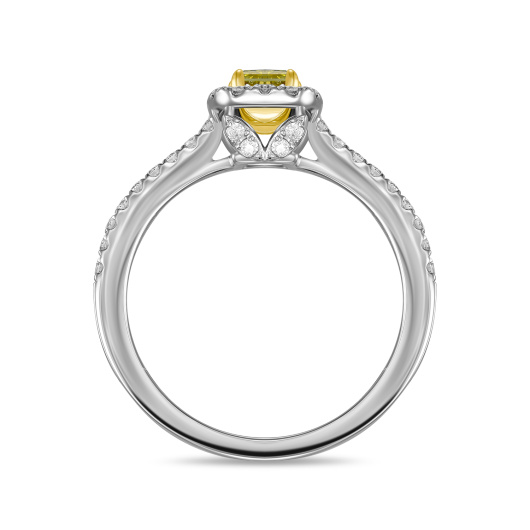 Кольцо с бриллиантами и облагороженными бриллиантами