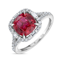 Кольцо с бриллиантом и рубином - фото 1 Кольцо с бриллиантом и рубином - фото 1