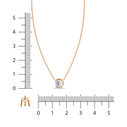 Колье с фианитом