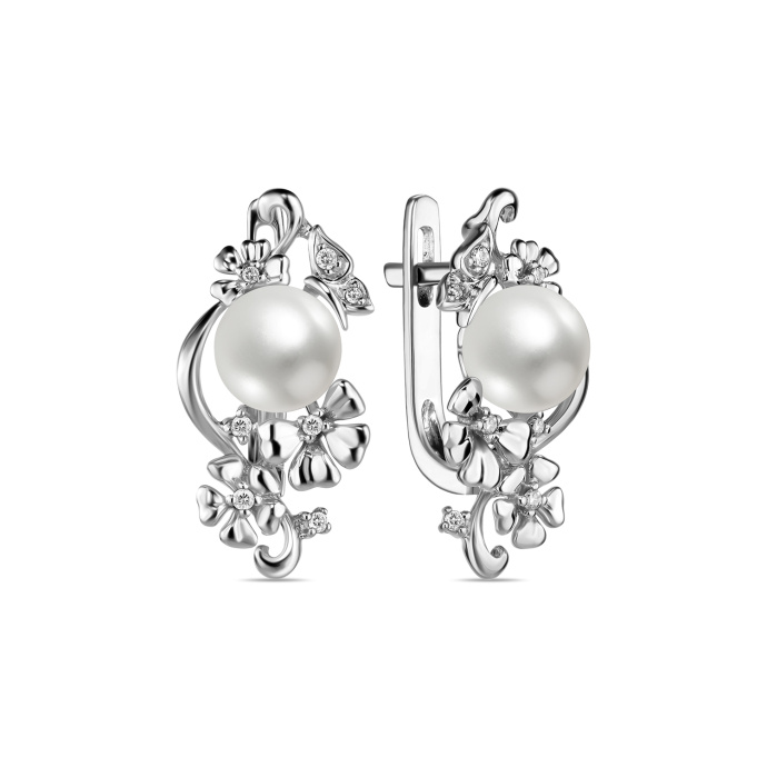 Серьги с жемчугом и бриллиантами - фото 2 Серьги с жемчугом и бриллиантами - фото 2