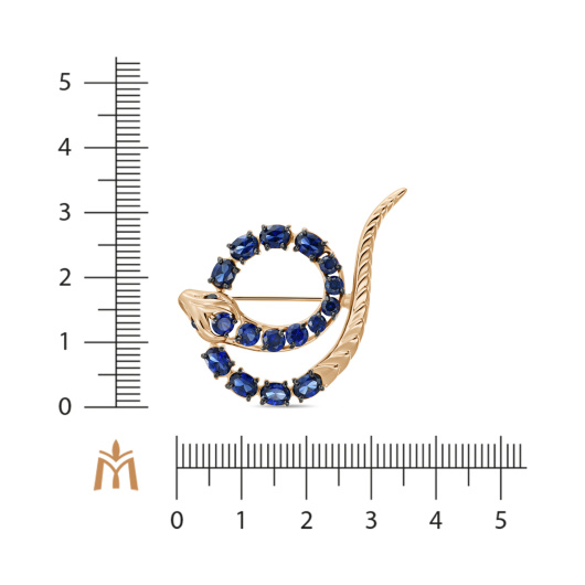 Брошь с корундом