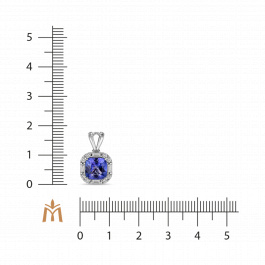 Подвеска с бриллиантами и танзанитом
