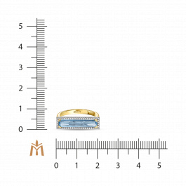 Кольцо с топазом и бриллиантами