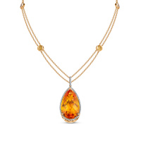 Колье с цитринами, бриллиантами и дымчатым кварцем - фото 1 Колье с цитринами, бриллиантами и дымчатым кварцем - фото 1