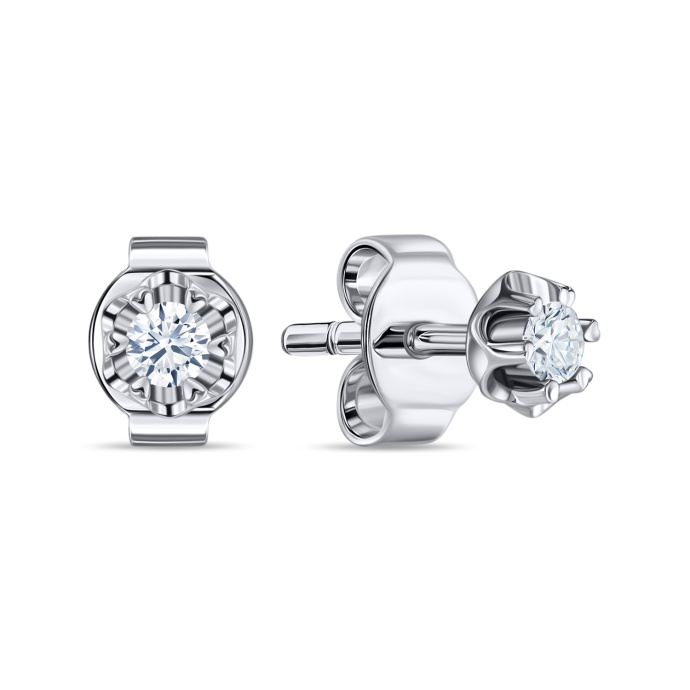 Серьги с бриллиантами - фото 1