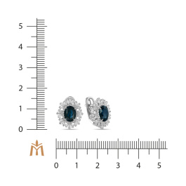 Серьги с бриллиантами и сапфирами