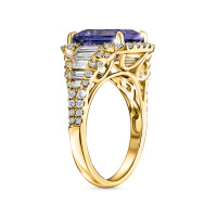 Кольцо с бриллиантами и танзанитом - фото 2 Кольцо с бриллиантами и танзанитом - фото 2