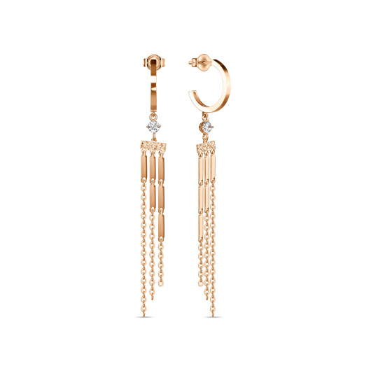 Серьги с фианитами