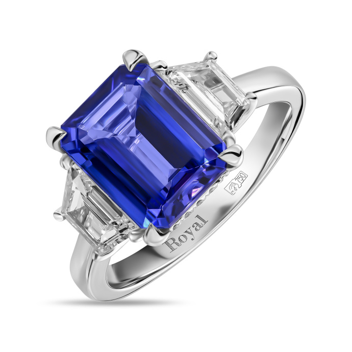 Кольцо с бриллиантом и танзанитом - фото 1 Кольцо с бриллиантом и танзанитом - фото 1