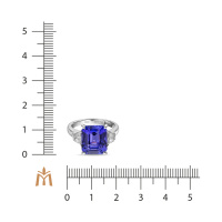 Кольцо с бриллиантами и танзанитом - фото 2