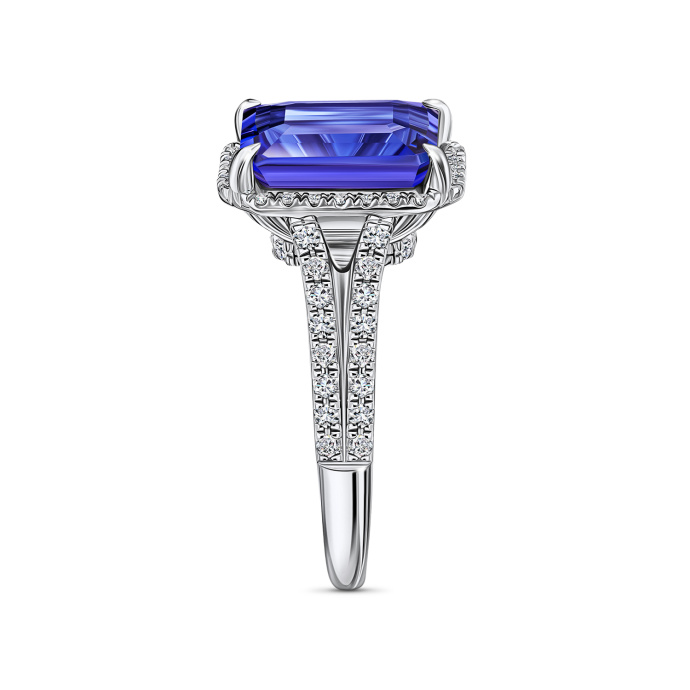 Кольцо с танзанитом и бриллиантами - фото 3