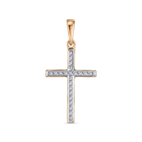 Крест с бриллиантами - фото 1