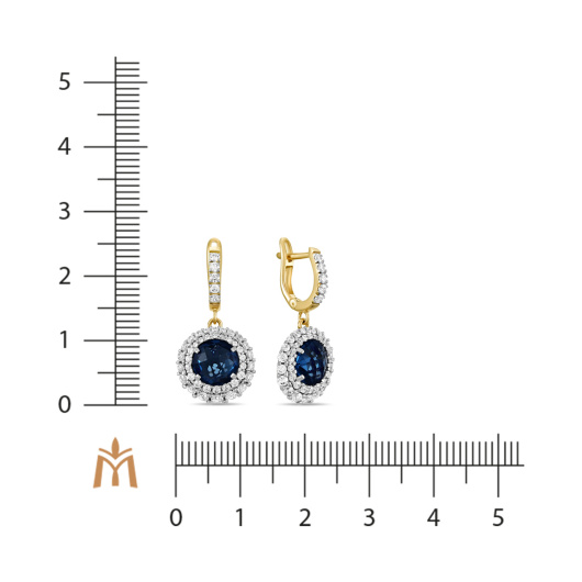 Серьги с алпанитами и фианитом