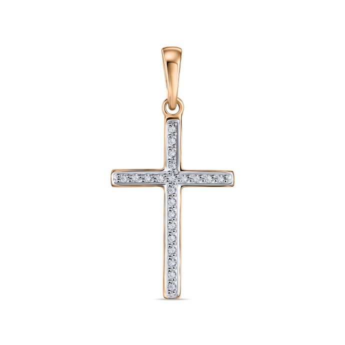 Крест с бриллиантами - фото 1