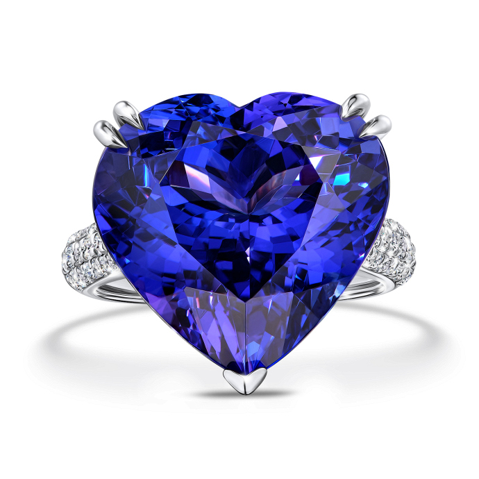 Кольцо с бриллиантом и танзанитом - фото 3