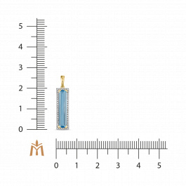 Подвеска с топазом и бриллиантами