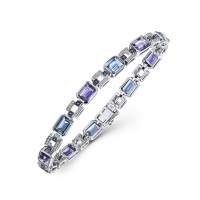 Браслет с бриллиантами, иолитами, лондон топазом и сапфирами - фото 1 Браслет с бриллиантами, иолитами, лондон топазом и сапфирами - фото 1