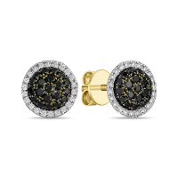 Серьги с бриллиантами и облагороженными бриллиантами - фото 1