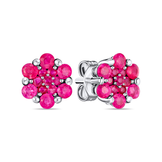 Серьги с рубинами