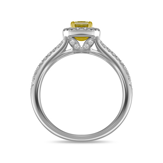 Кольцо с бриллиантами и облагороженными бриллиантами