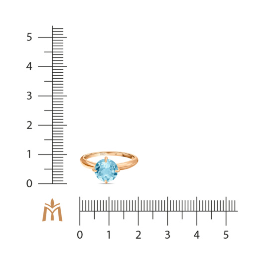 Кольцо с топазом