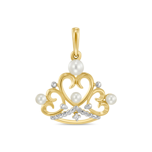 Подвеска с жемчугом и бриллиантом