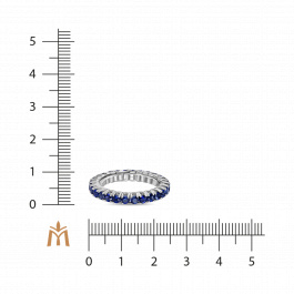 Кольцо с выращенным сапфиром
