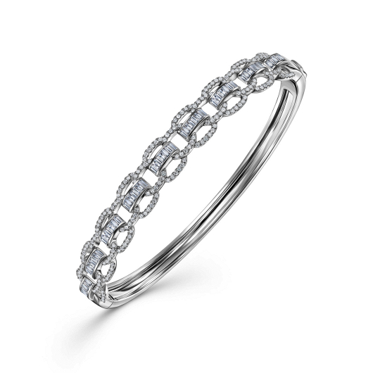 Браслет жесткий с бриллиантами