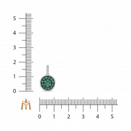 Подвеска с бриллиантами и изумрудами