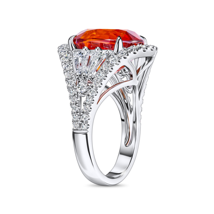 Кольцо с бриллиантами и спессартином - фото 2 Кольцо с бриллиантами и спессартином - фото 2