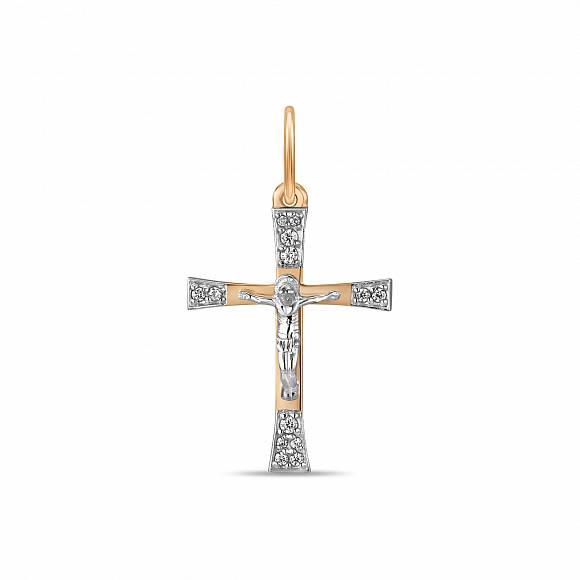 Крест с фианитами, золото 585 по цене от 11 927 руб - купить крестикJ163-P1329027-ZI с доставкой в интернет-магазине МЮЗ