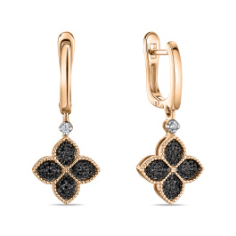 Серьги с бриллиантами и сапфирами