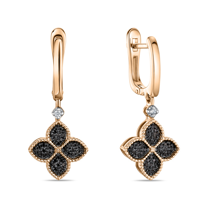 Серьги с бриллиантами и сапфирами - фото 1 Серьги с бриллиантами и сапфирами - фото 1