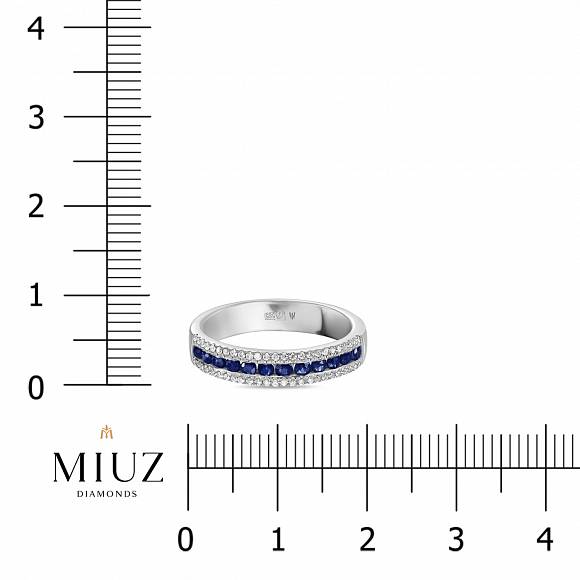 Кольцо с бриллиантами и сапфирами R755-46030R075 - Фото 2