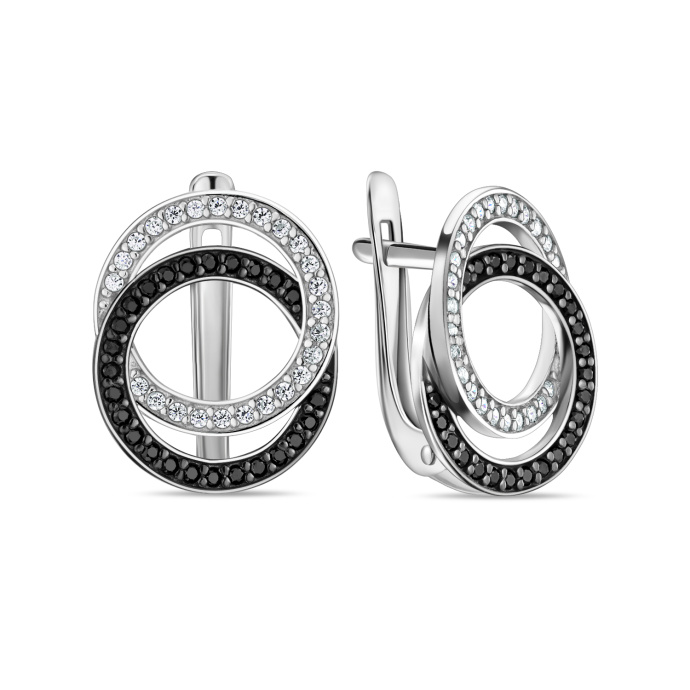 Серьги с фианитами - фото 1 Серьги с фианитами - фото 1