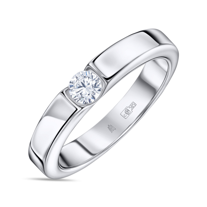 Кольцо с бриллиантом - фото 1