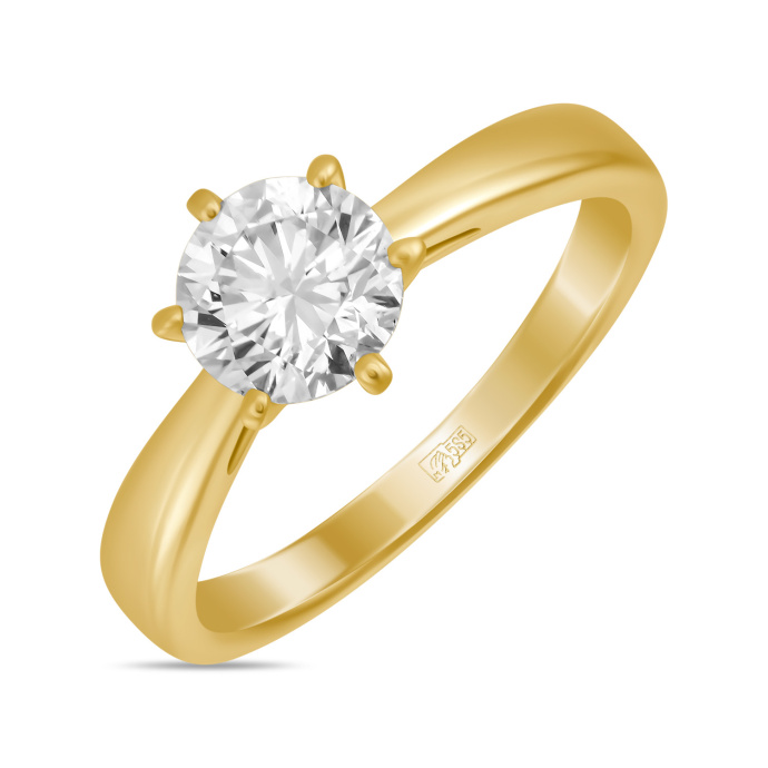 Кольцо с бриллиантом - фото 1