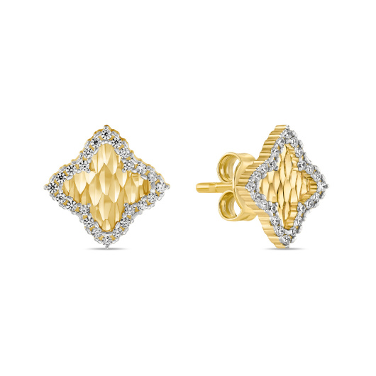 Серьги с фианитами