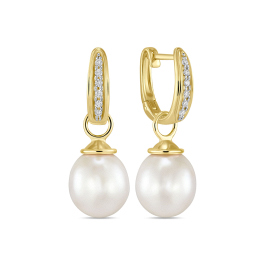 Серьги с жемчугом и бриллиантами