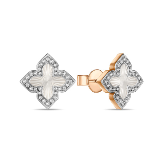 Серьги с перламутром и бриллиантами