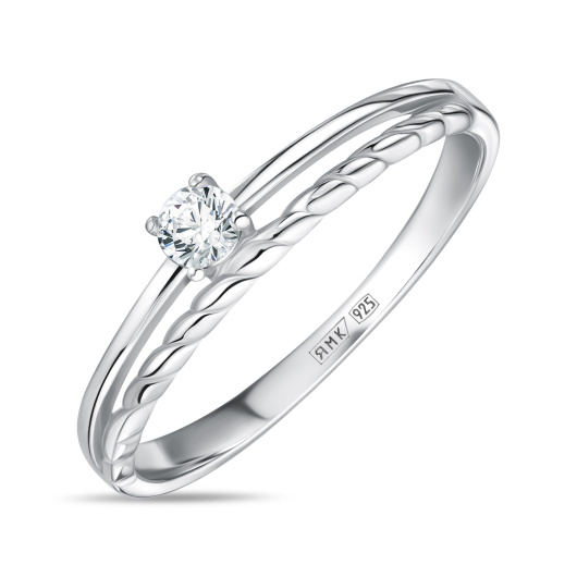 Кольцо с фианитом