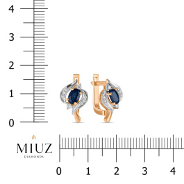 Серьги с сапфирами и бриллиантами