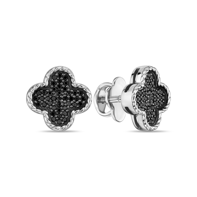 Серьги с облагороженными бриллиантами - фото 1 Серьги с облагороженными бриллиантами - фото 1