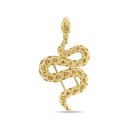 Брошь с цветными бриллиантами и цветными бриллиантами