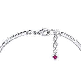 Браслет жесткий с бриллиантами и рубином