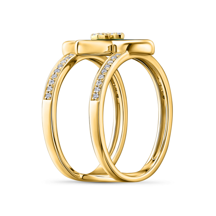 Кольцо с бриллиантами и бирюзой - фото 2 Кольцо с бриллиантами и бирюзой - фото 2