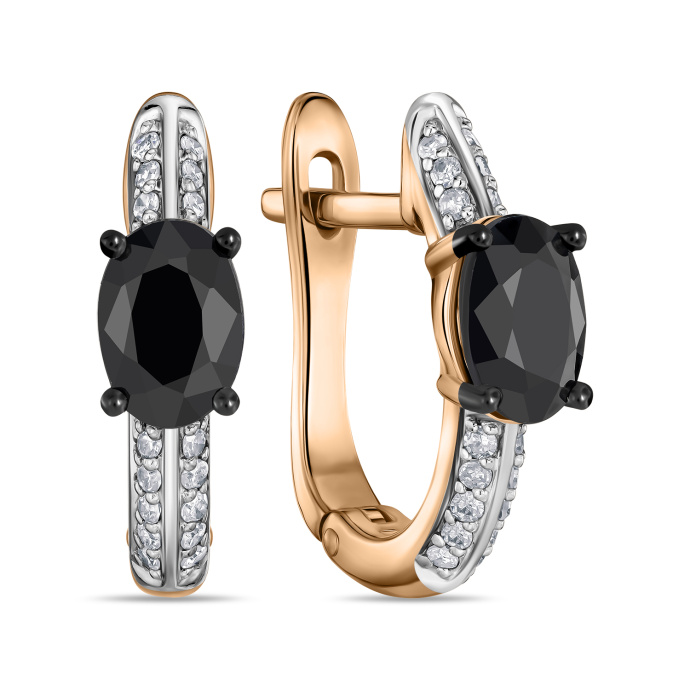 Серьги с бриллиантами и цветными сапфирами - фото 1 Серьги с бриллиантами и цветными сапфирами - фото 1