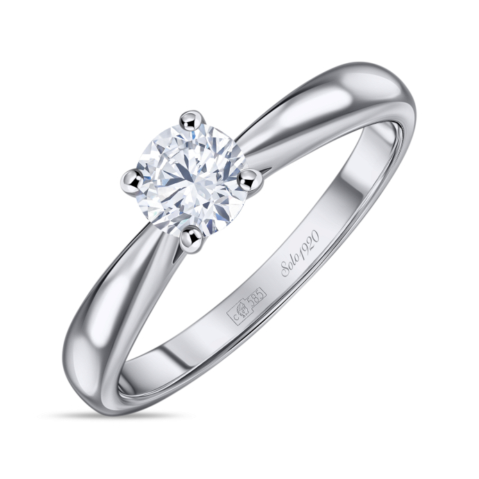 Кольцо с бриллиантом - фото 1