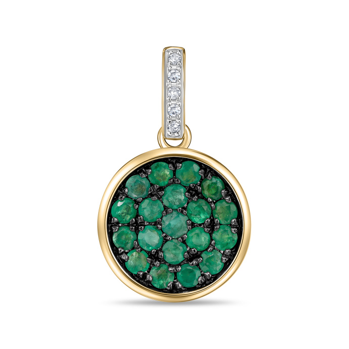 Подвеска с бриллиантами и изумрудами - фото 1 Подвеска с бриллиантами и изумрудами - фото 1