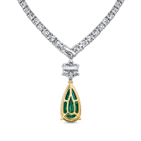 Колье с бриллиантами и изумрудом - фото 4 Колье с бриллиантами и изумрудом - фото 4